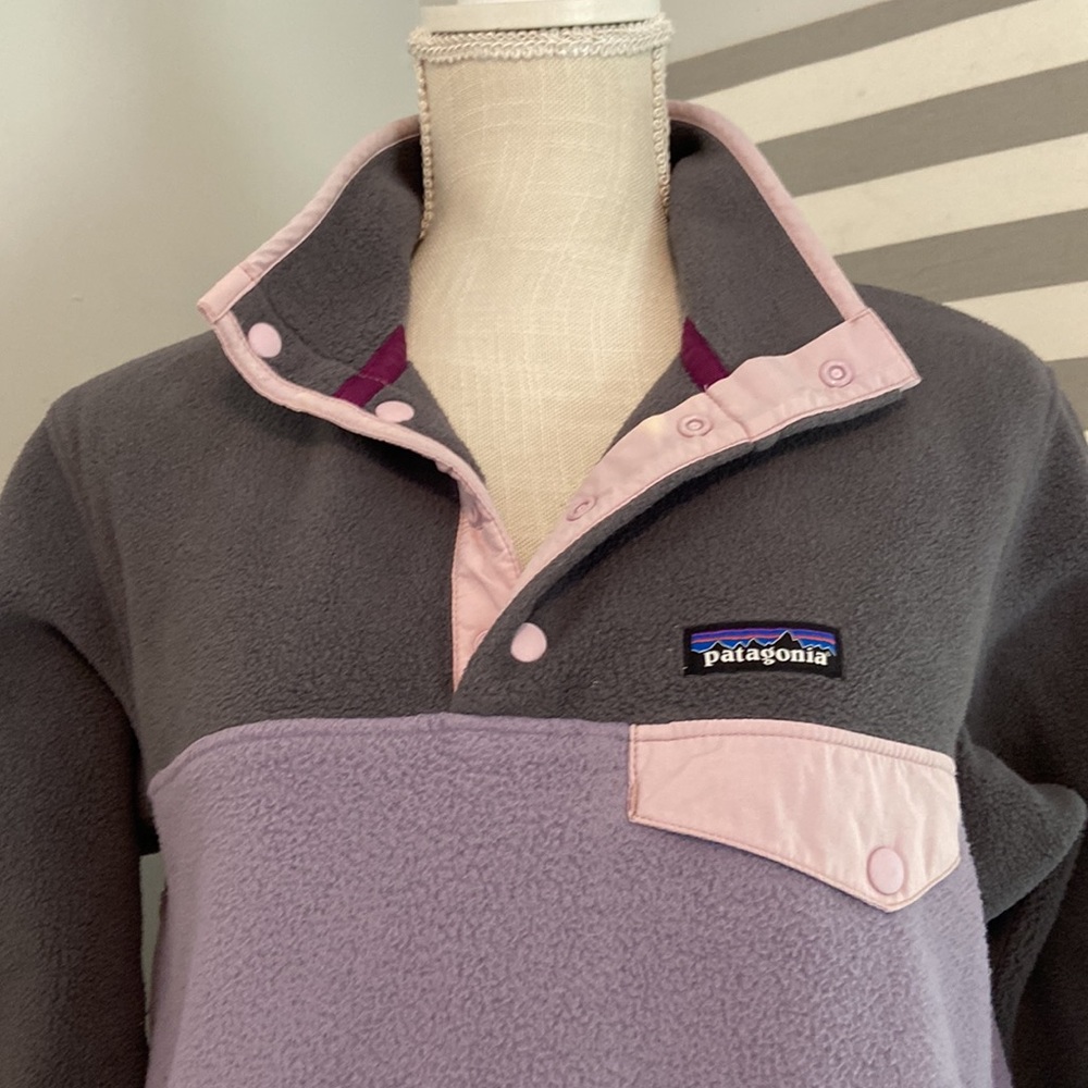 Patagonia Synchilla Purple & Gray Lightweight Quarter… - Gem